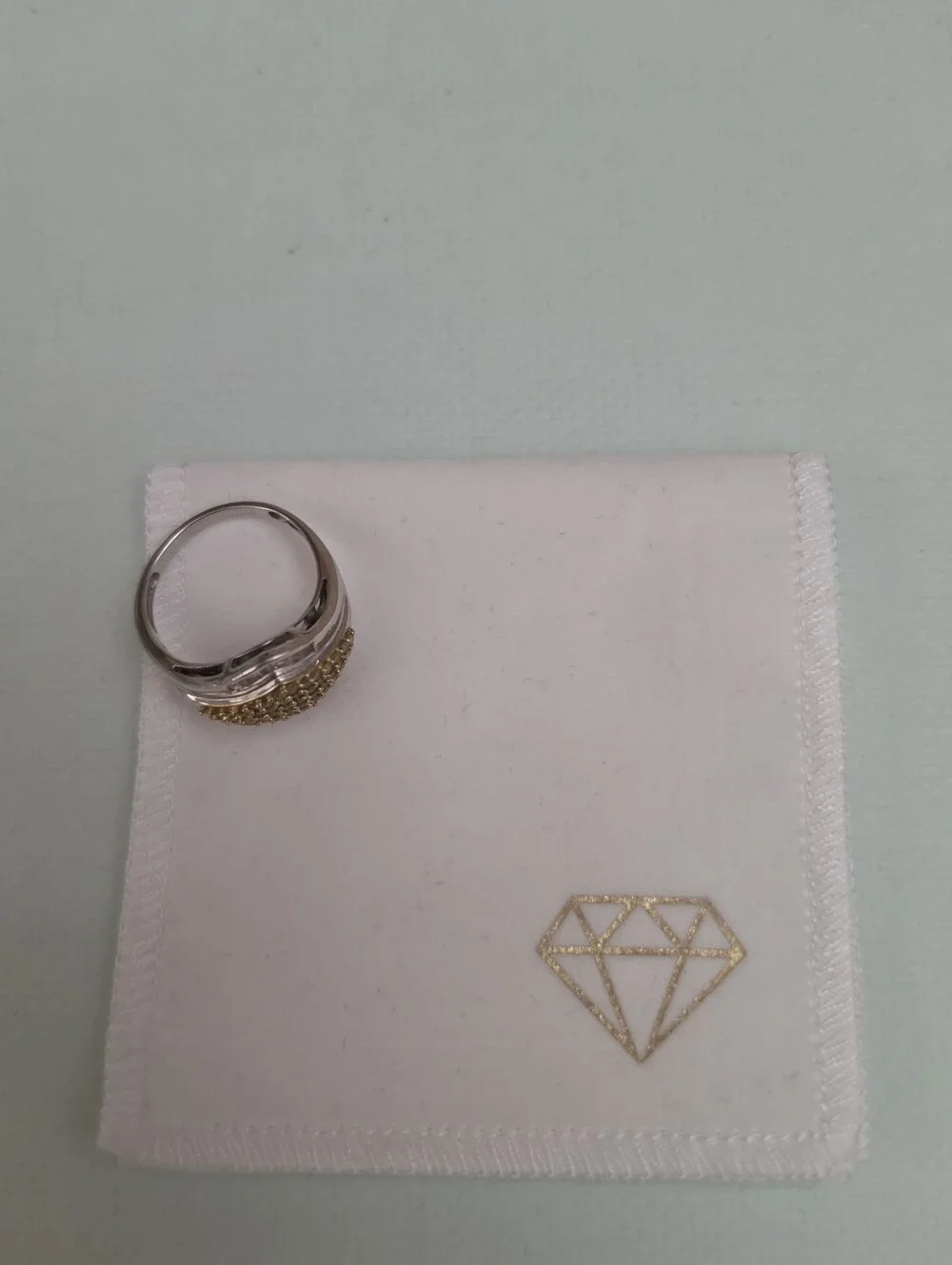 Gemporia Manhattan Collection 1/2ct Yellow & White Diamond Ring Size 7